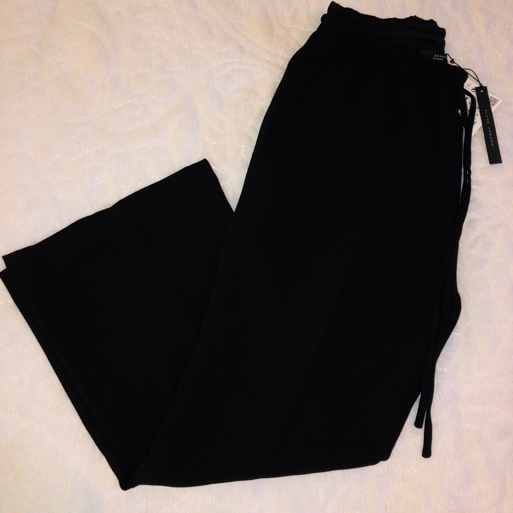 Zara black palazzo pants M